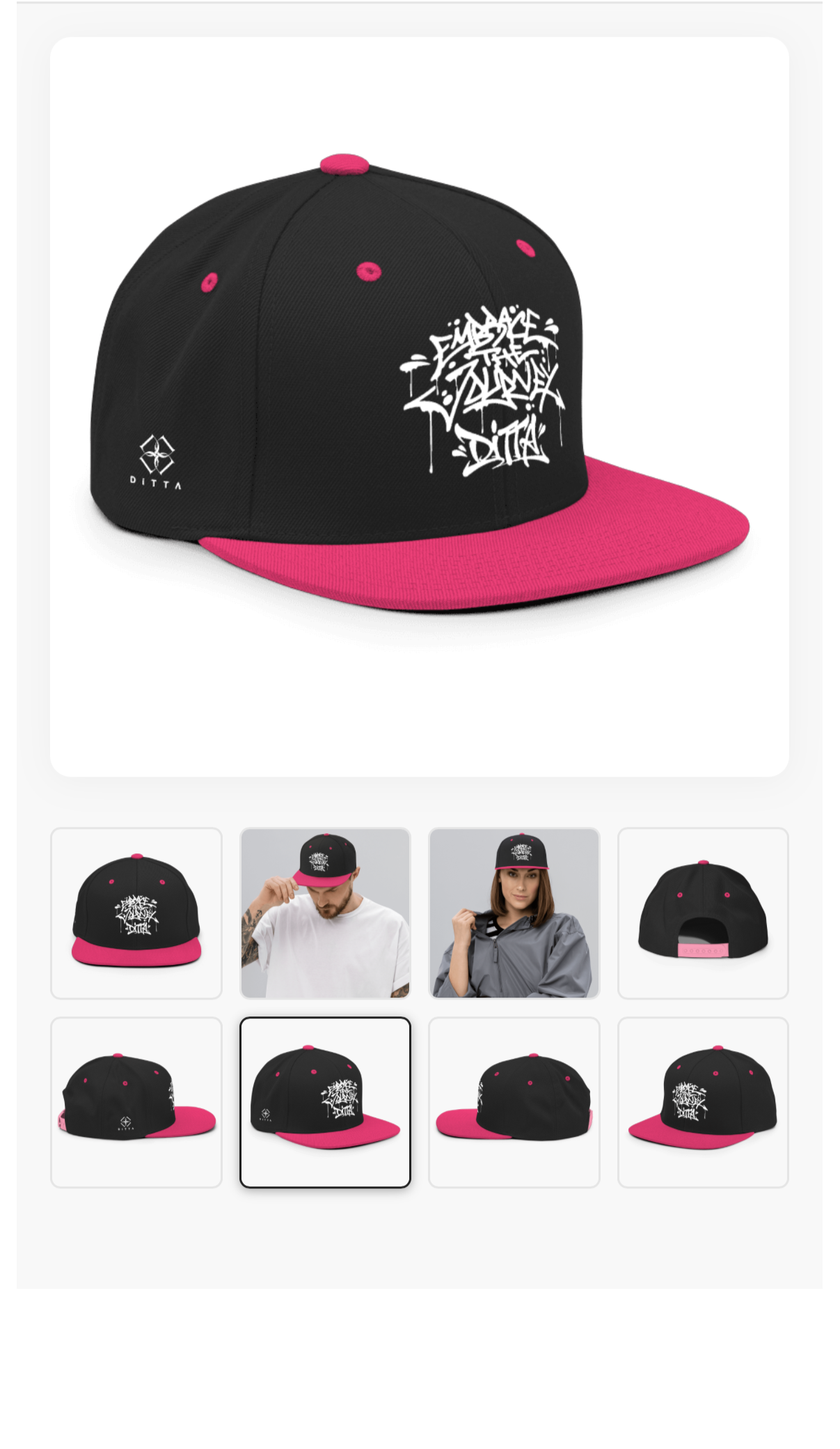 Ditta Embroidered Snapback Hat