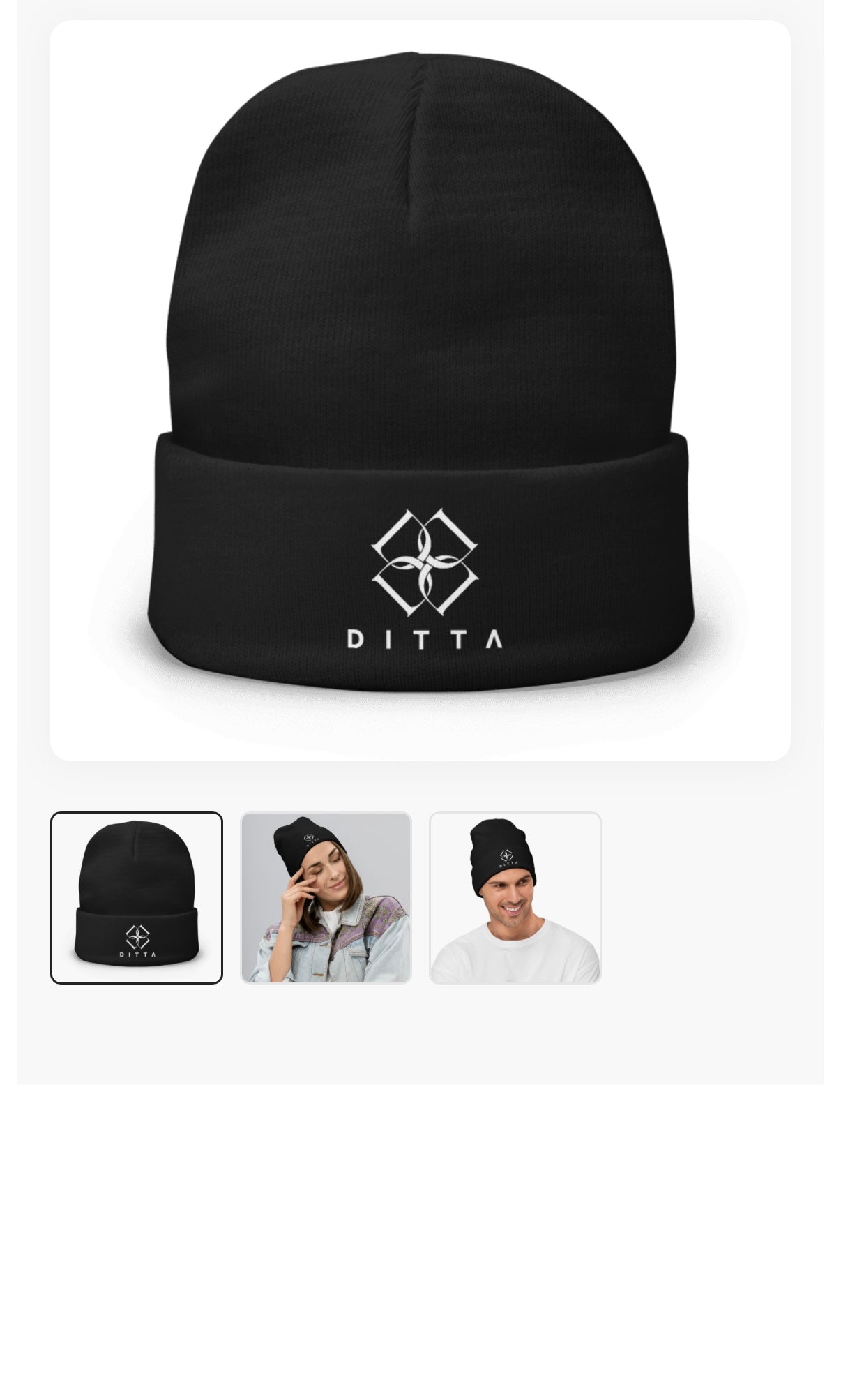 Ditta Embroidered Beanie