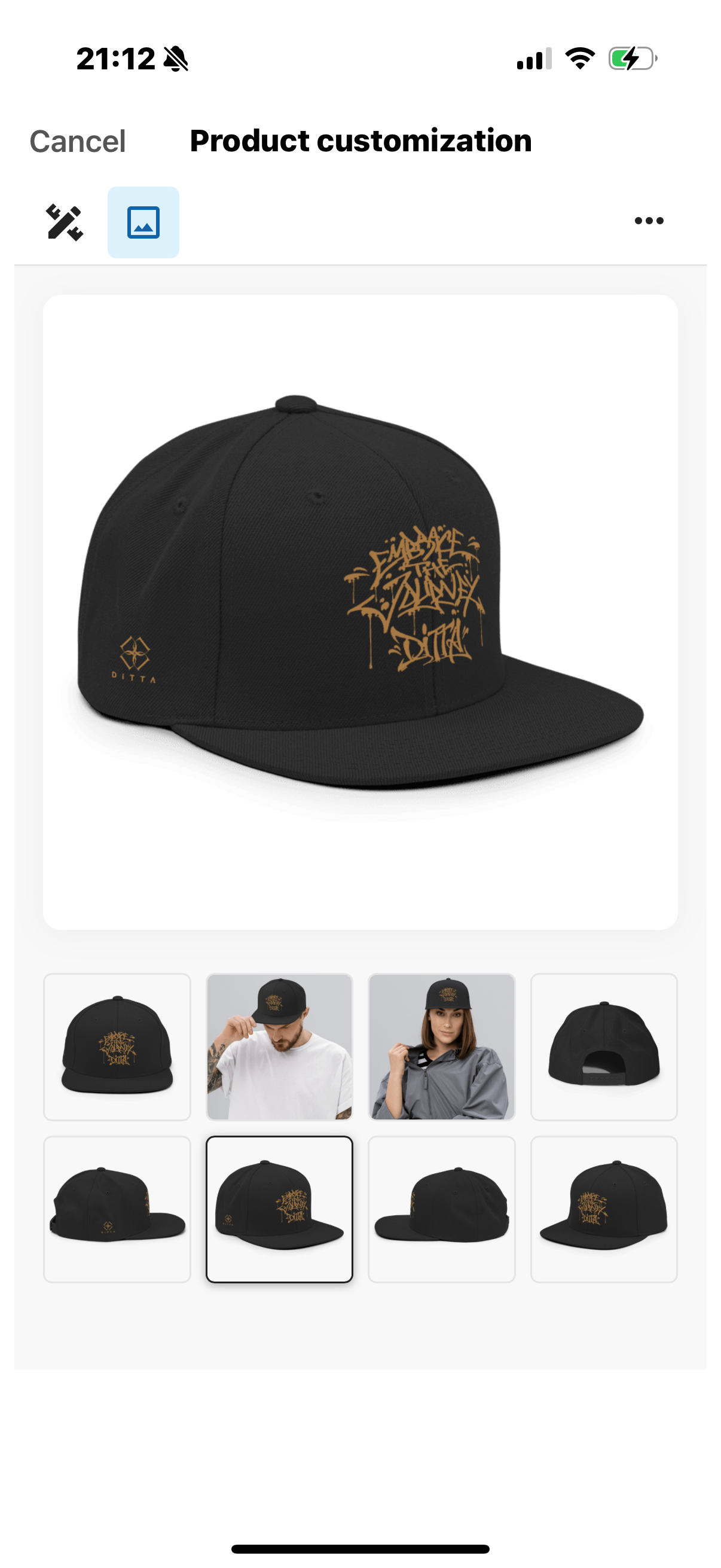 Ditta Embroidered Snapback Hat