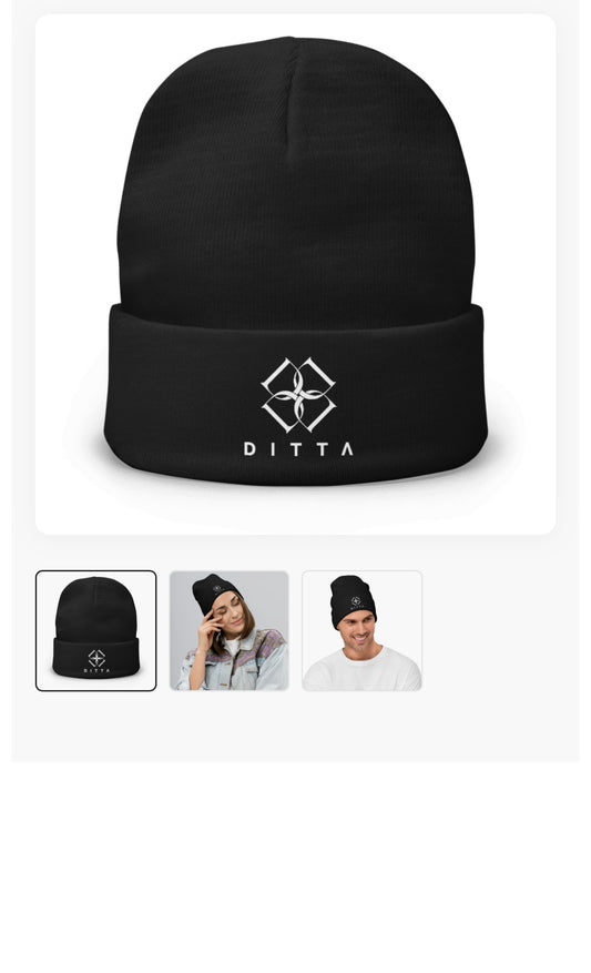 Ditta Embroidered Beanie