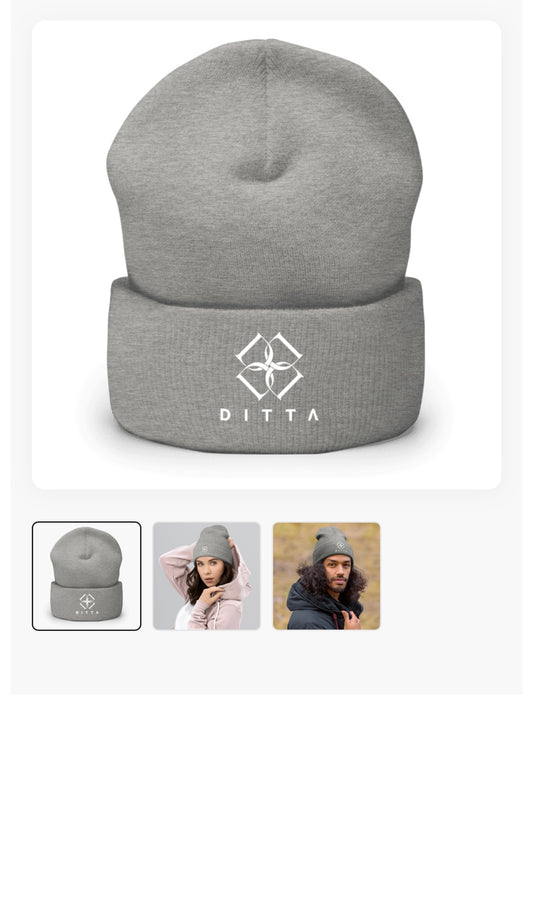 Ditta Embroidered Cuffed Beanie