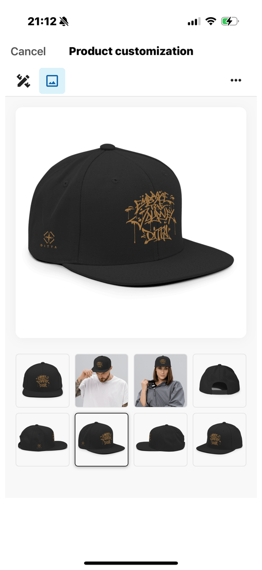 Ditta Embroidered Snapback Hat